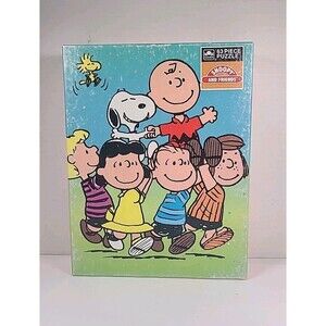 New sealed Vintage Snoopy Charlie Brown 63 Piece Jigsaw Puzzle Golden 4718D-1